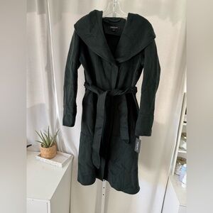 Kenneth cole green wool blend wrap coat FINAL PRICE NO OFFERS CONISDERED